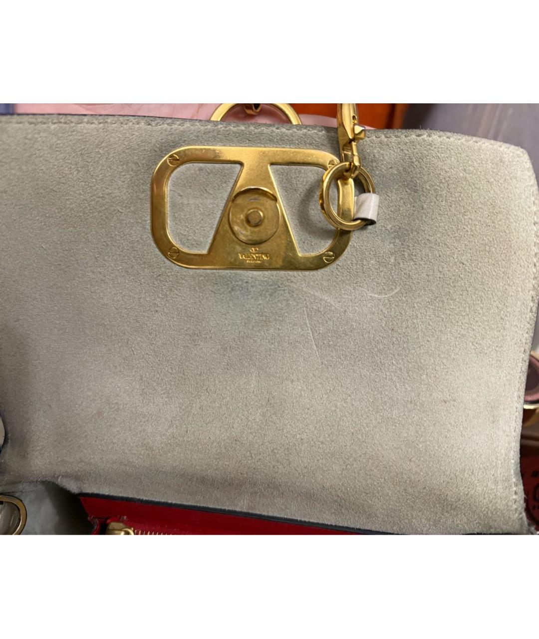 VALENTINO Бежевая кожаная сумка через плечо, фото 5