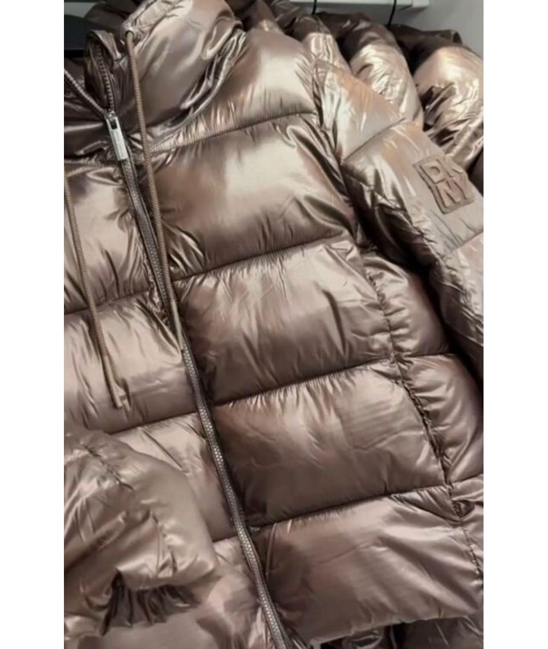 DKNY Коричневая полиэстеровая куртка, фото 4