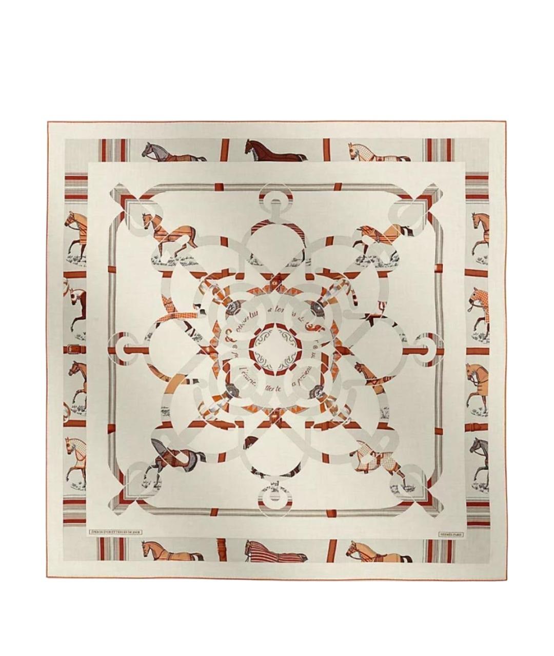 HERMES Мульти кашемировый платок, фото 1