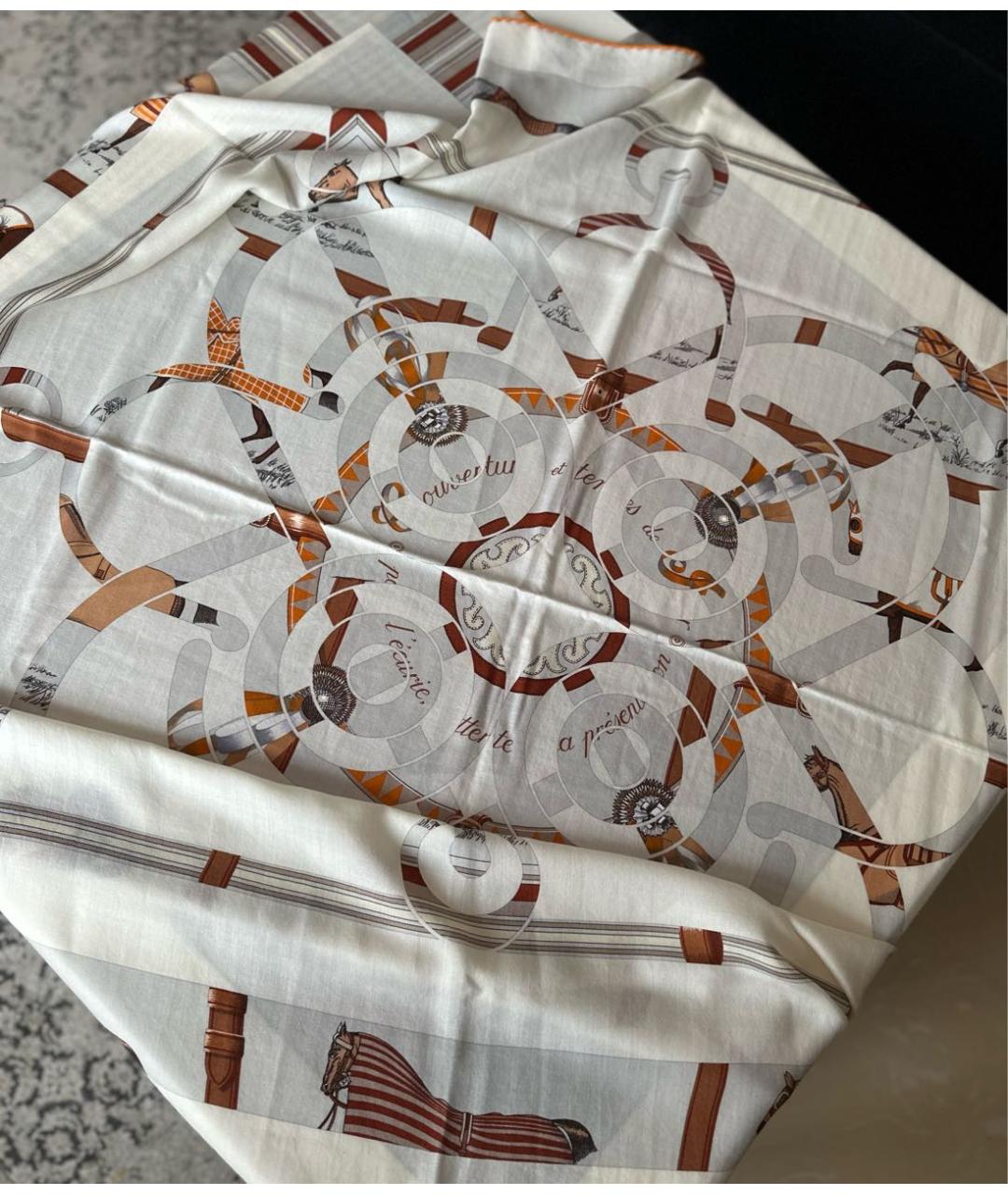 HERMES Мульти кашемировый платок, фото 3