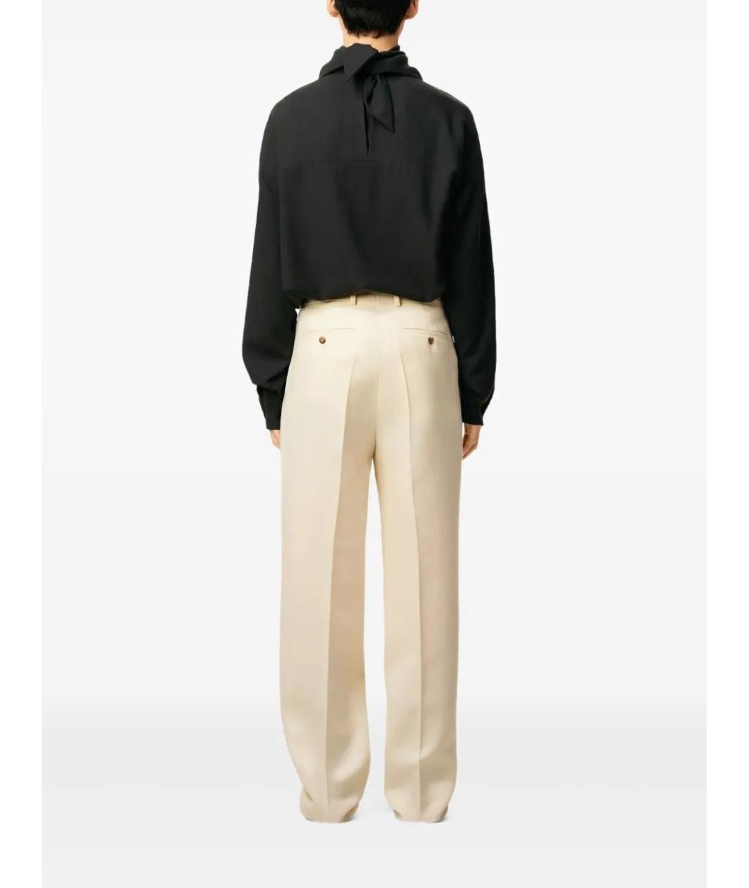 Ami Paris Бежевые шерстяные классические брюки, фото 4