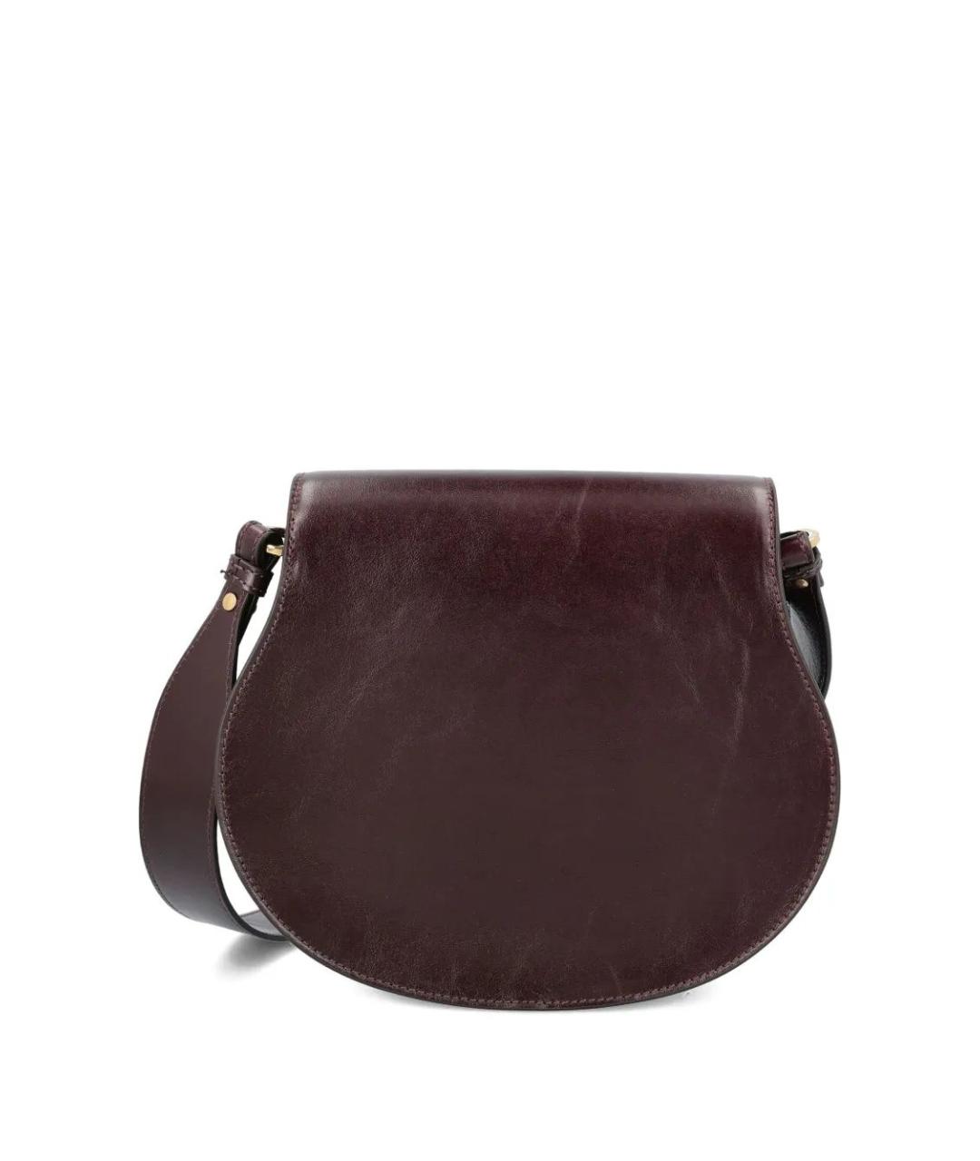 CHLOE Бордовая кожаная сумка через плечо, фото 3