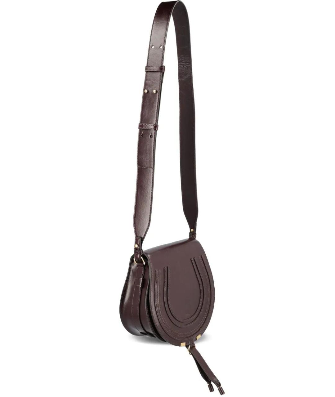 CHLOE Бордовая кожаная сумка через плечо, фото 2