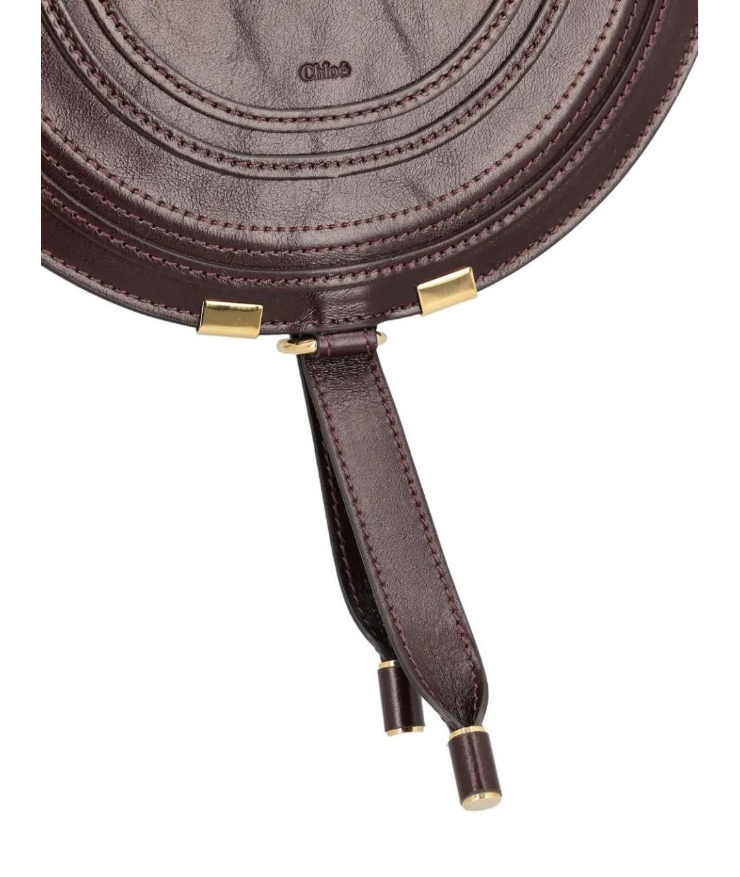 CHLOE Бордовая кожаная сумка через плечо, фото 4