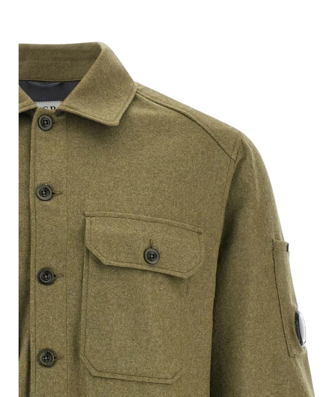 CP COMPANY Зеленая шерстяная куртка, фото 4