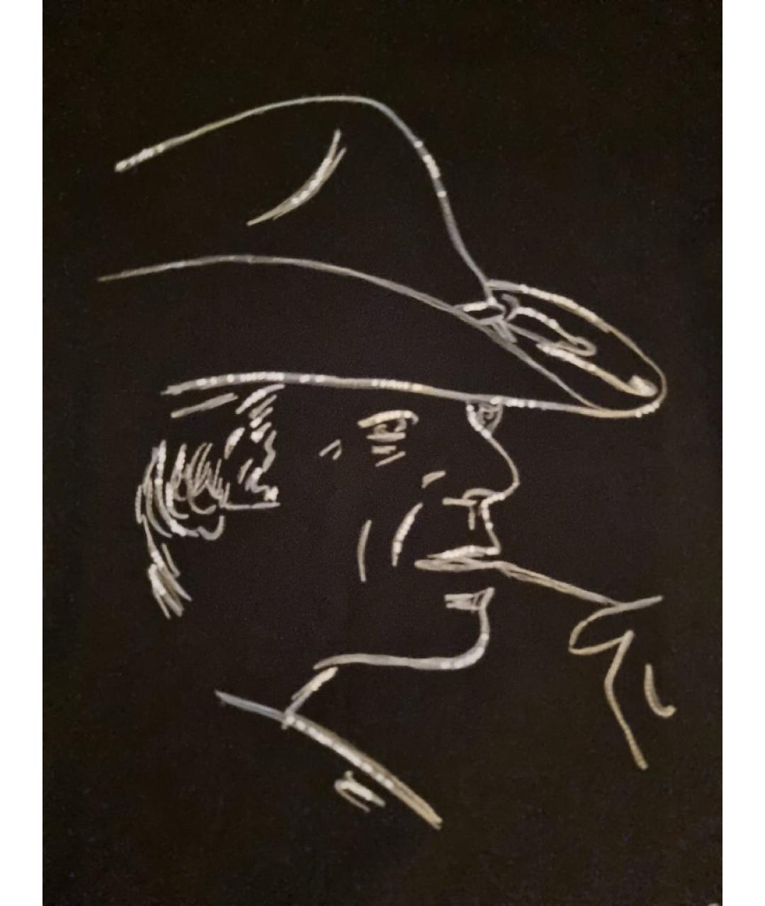 RALPH LAUREN PURPLE LABEL Черная хлопковая футболка, фото 4