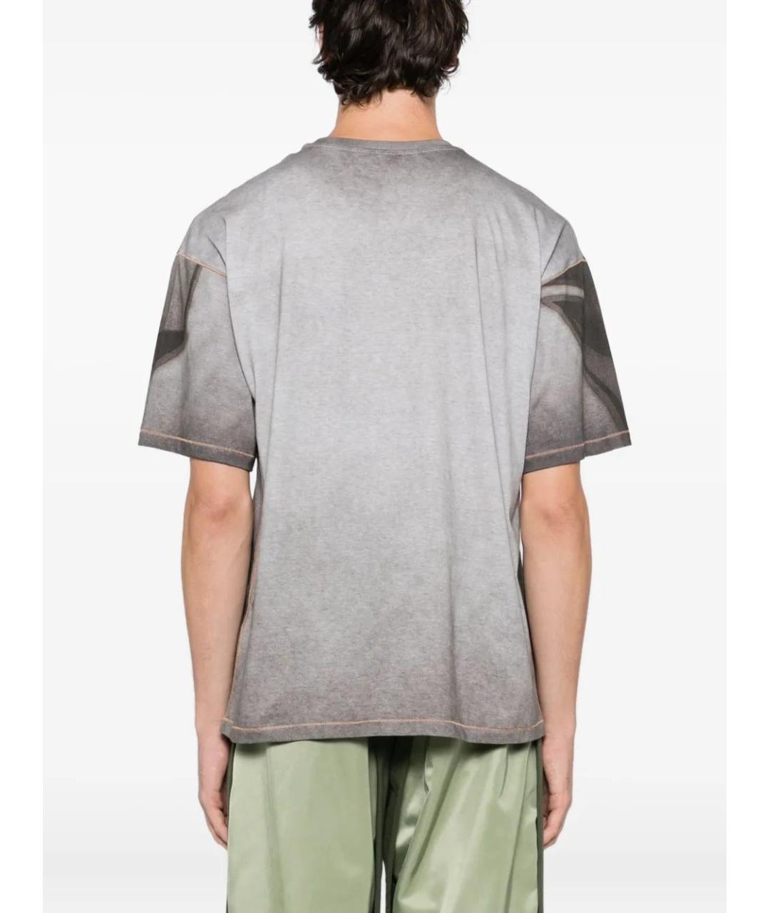 DIESEL Коричневая хлопковая футболка, фото 3