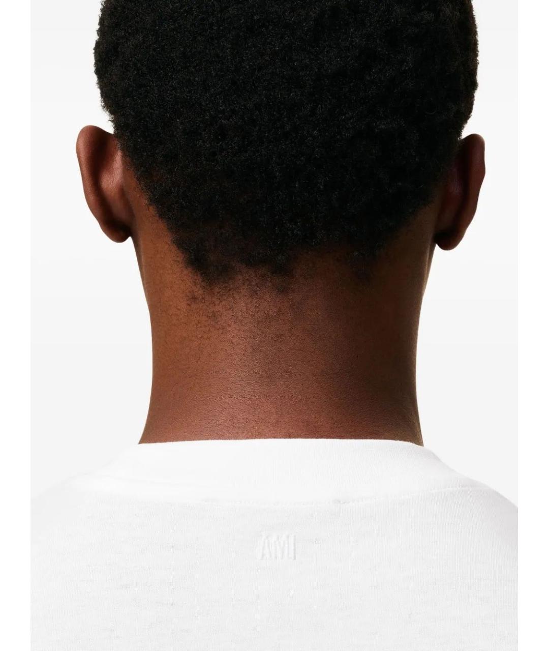 Ami Paris Белая хлопковая футболка, фото 4