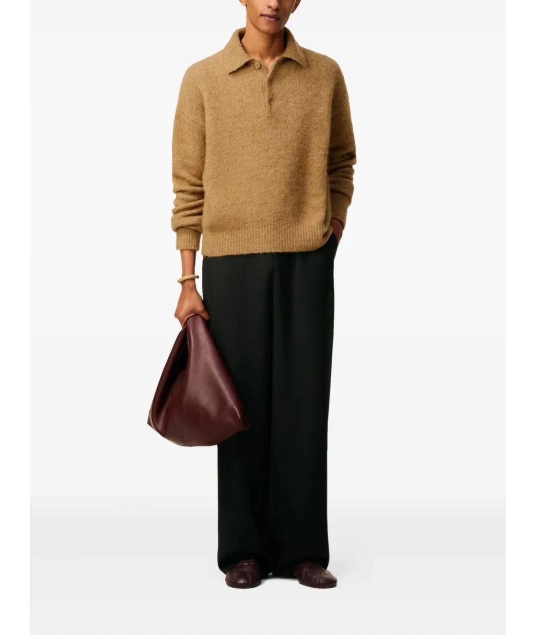 Ami Paris Бежевый шерстяной джемпер / свитер, фото 2