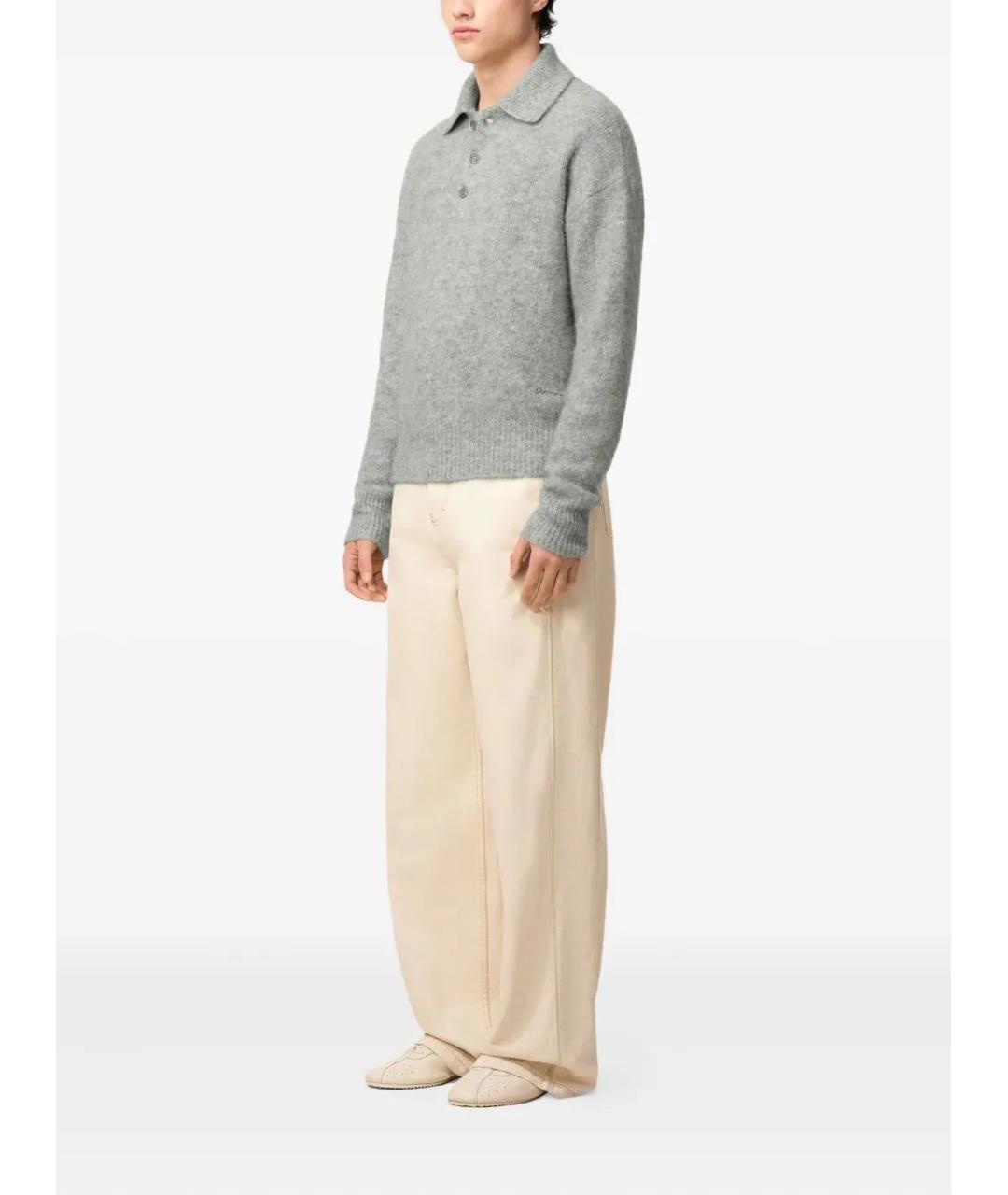 Ami Paris Серый шерстяной джемпер / свитер, фото 3