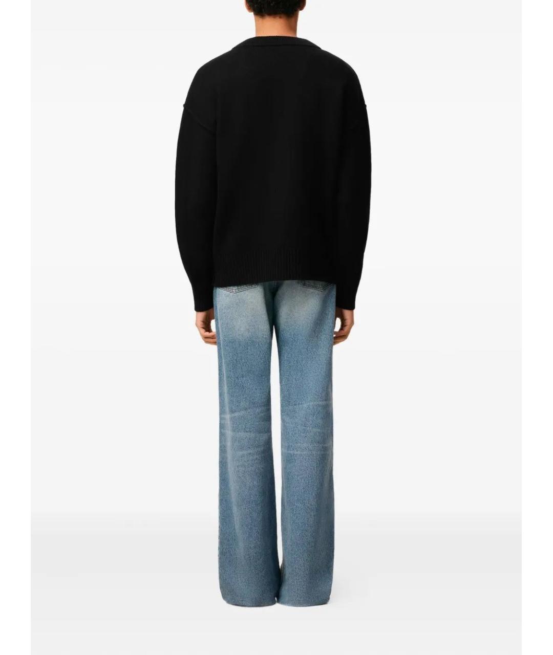 Ami Paris Антрацитовый шерстяной кардиган, фото 4