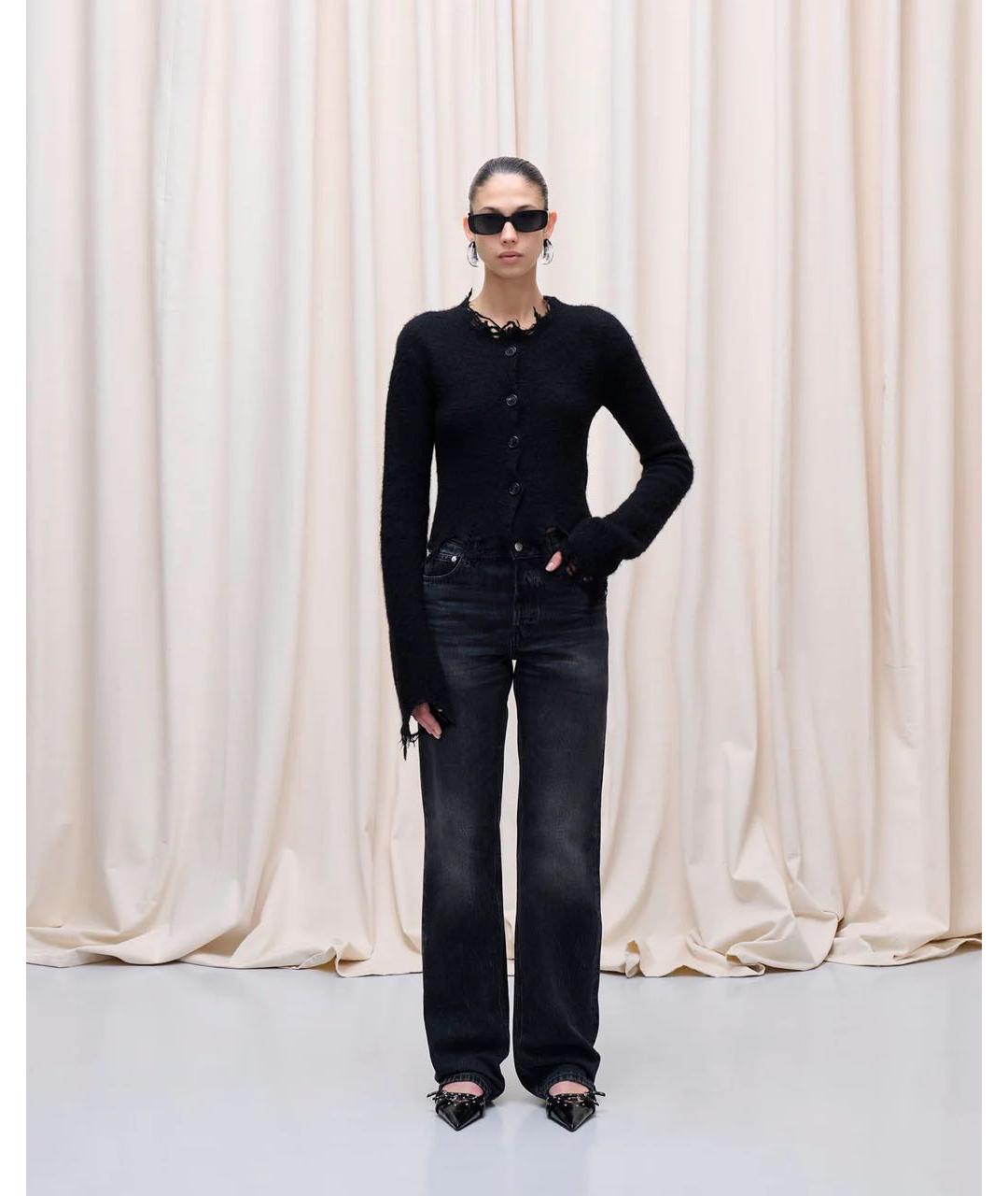 HAIKURE Черный шерстяной кардиган, фото 7