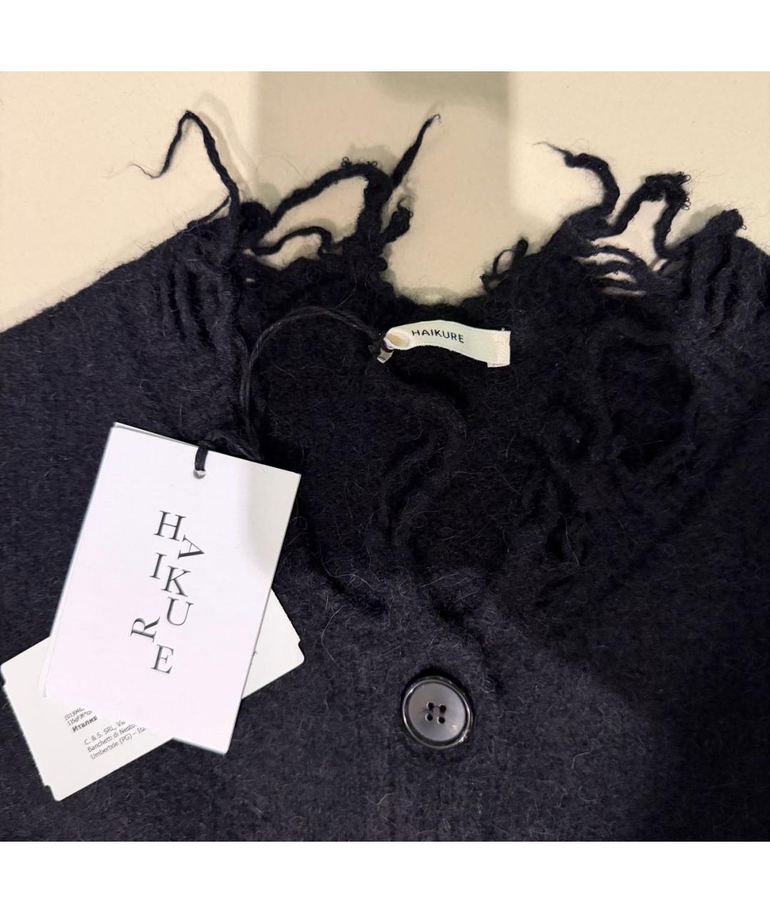 HAIKURE Черный шерстяной кардиган, фото 4