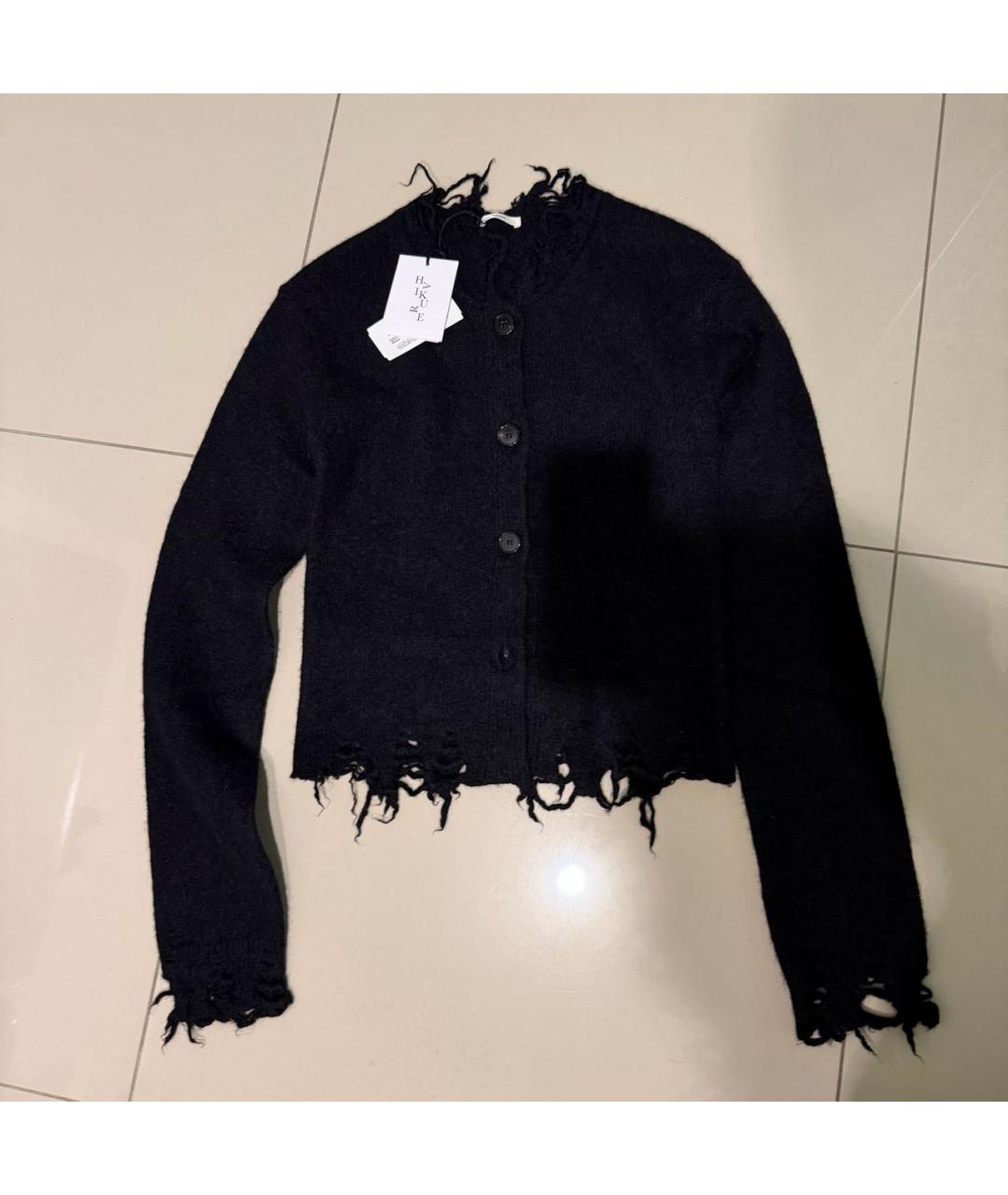 HAIKURE Черный шерстяной кардиган, фото 2