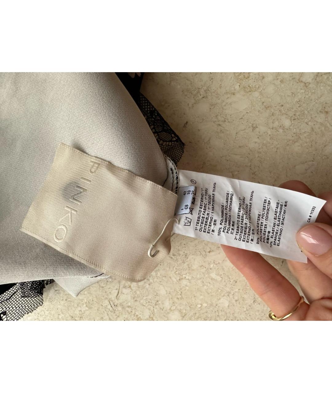 PINKO Черное полиамидовое коктейльное платье, фото 3