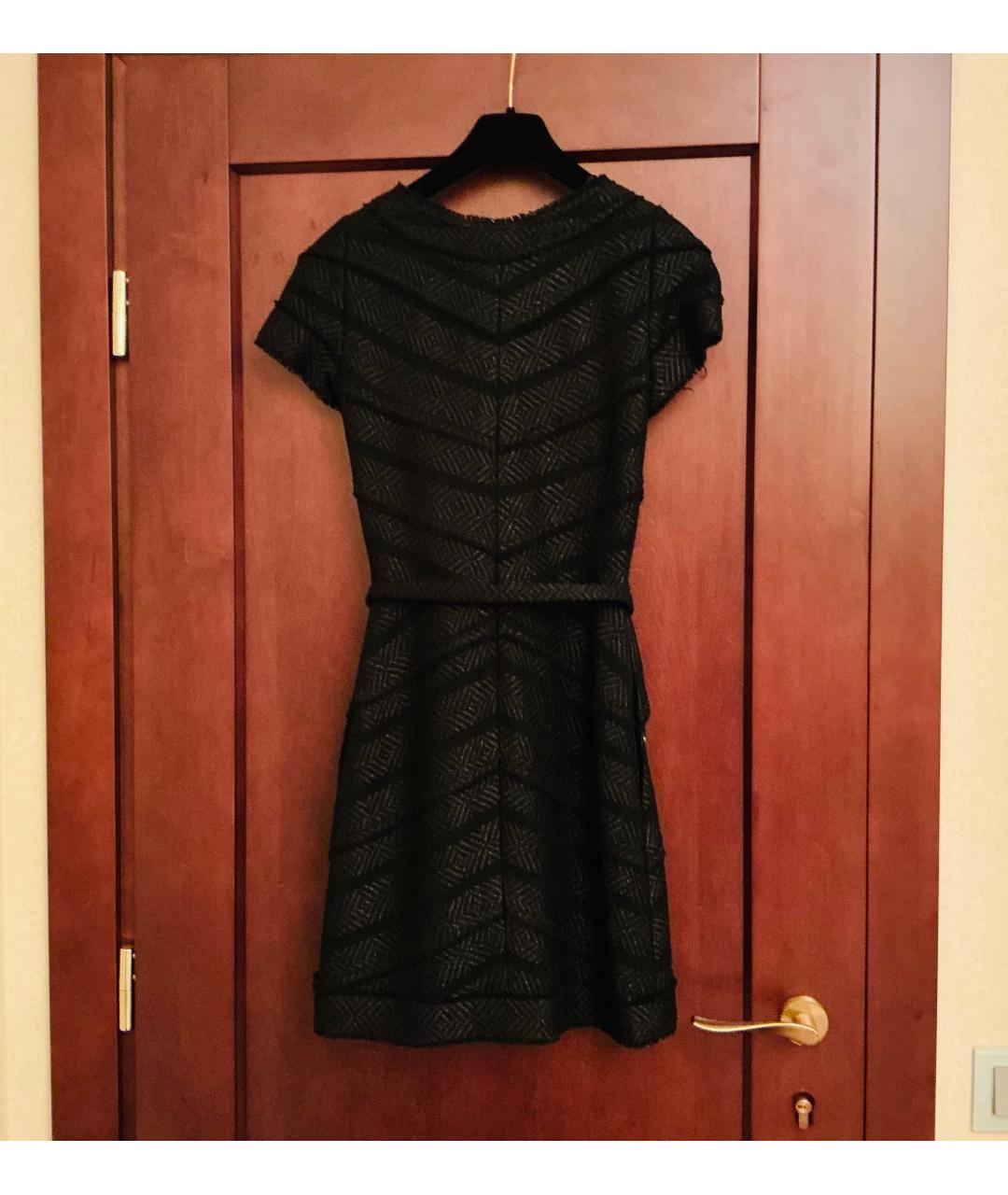 CHANEL Черное твидовое коктейльное платье, фото 2
