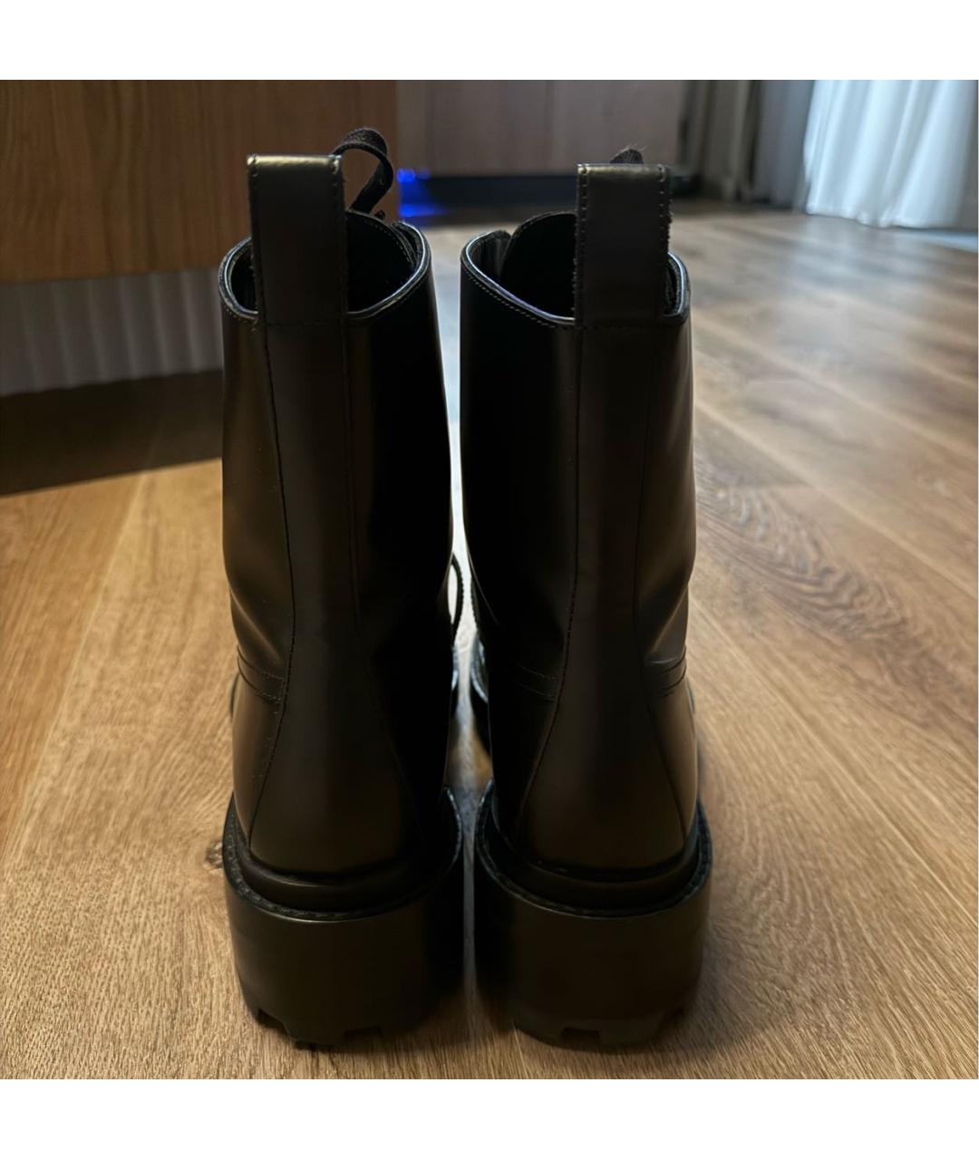 HERMES Черные кожаные ботинки, фото 4