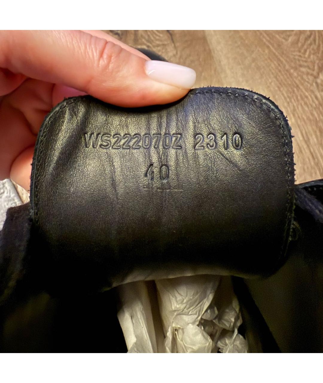 HERMES Черные кожаные ботинки, фото 5