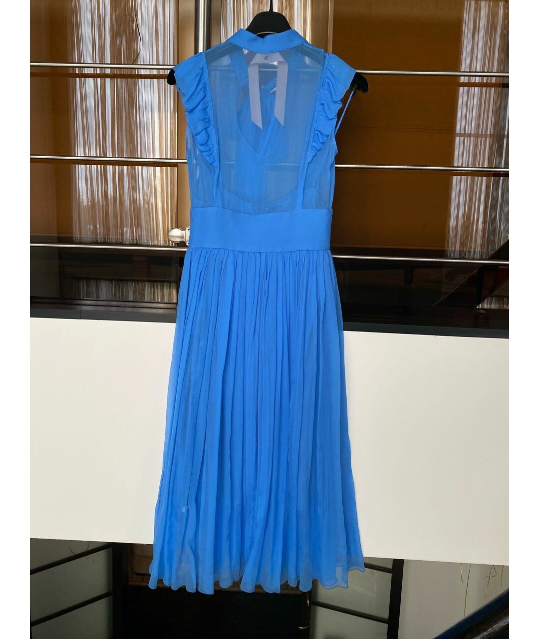 №21 Голубое шелковое повседневное платье, фото 2