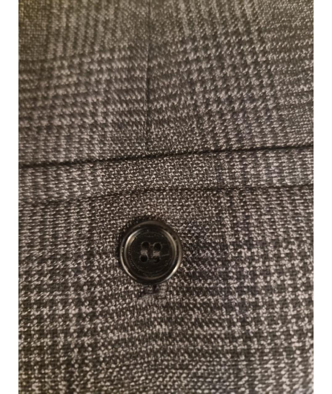 CELINE Серые шерстяные прямые брюки, фото 5