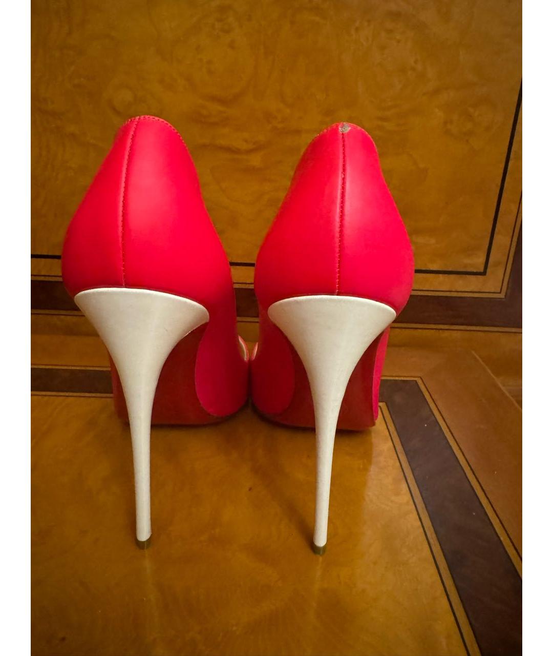 CHRISTIAN LOUBOUTIN Розовые кожаные туфли, фото 3
