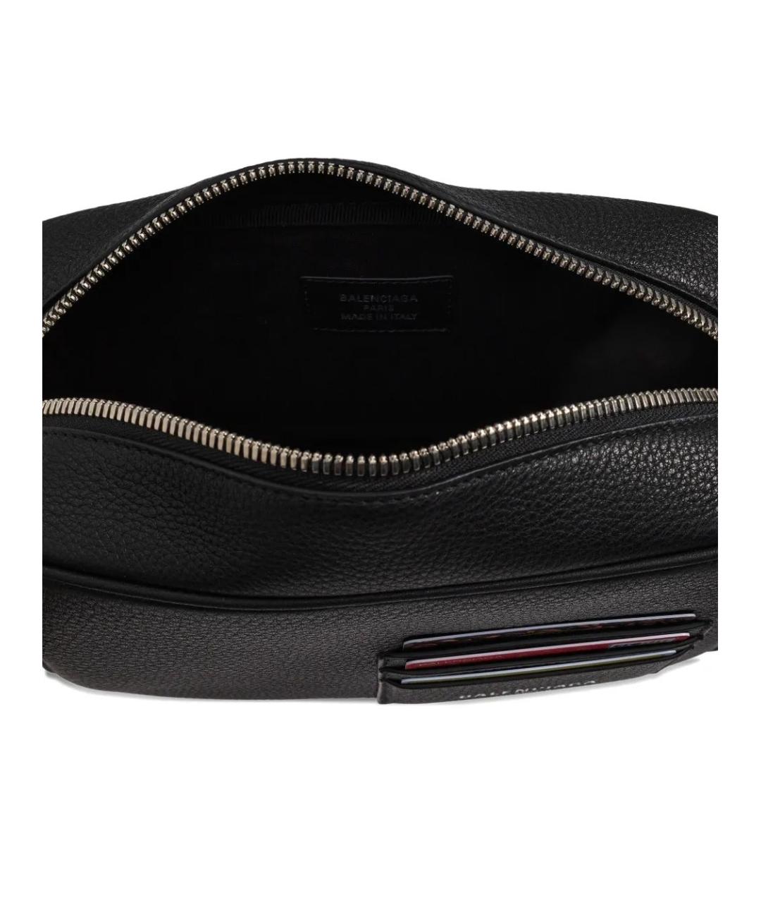 BALENCIAGA Черная кожаная сумка на плечо, фото 3