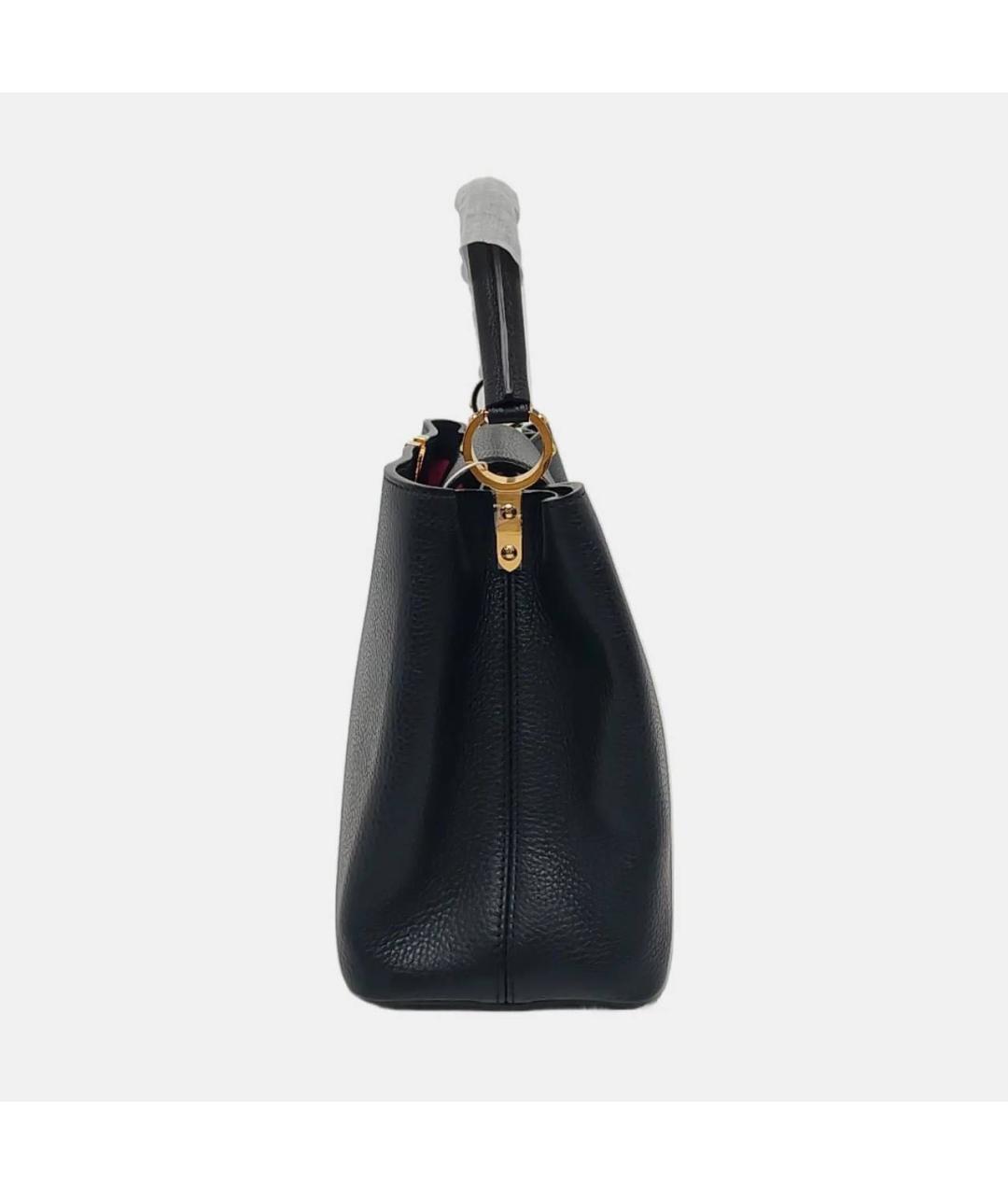 LOUIS VUITTON Черная кожаная сумка тоут, фото 2