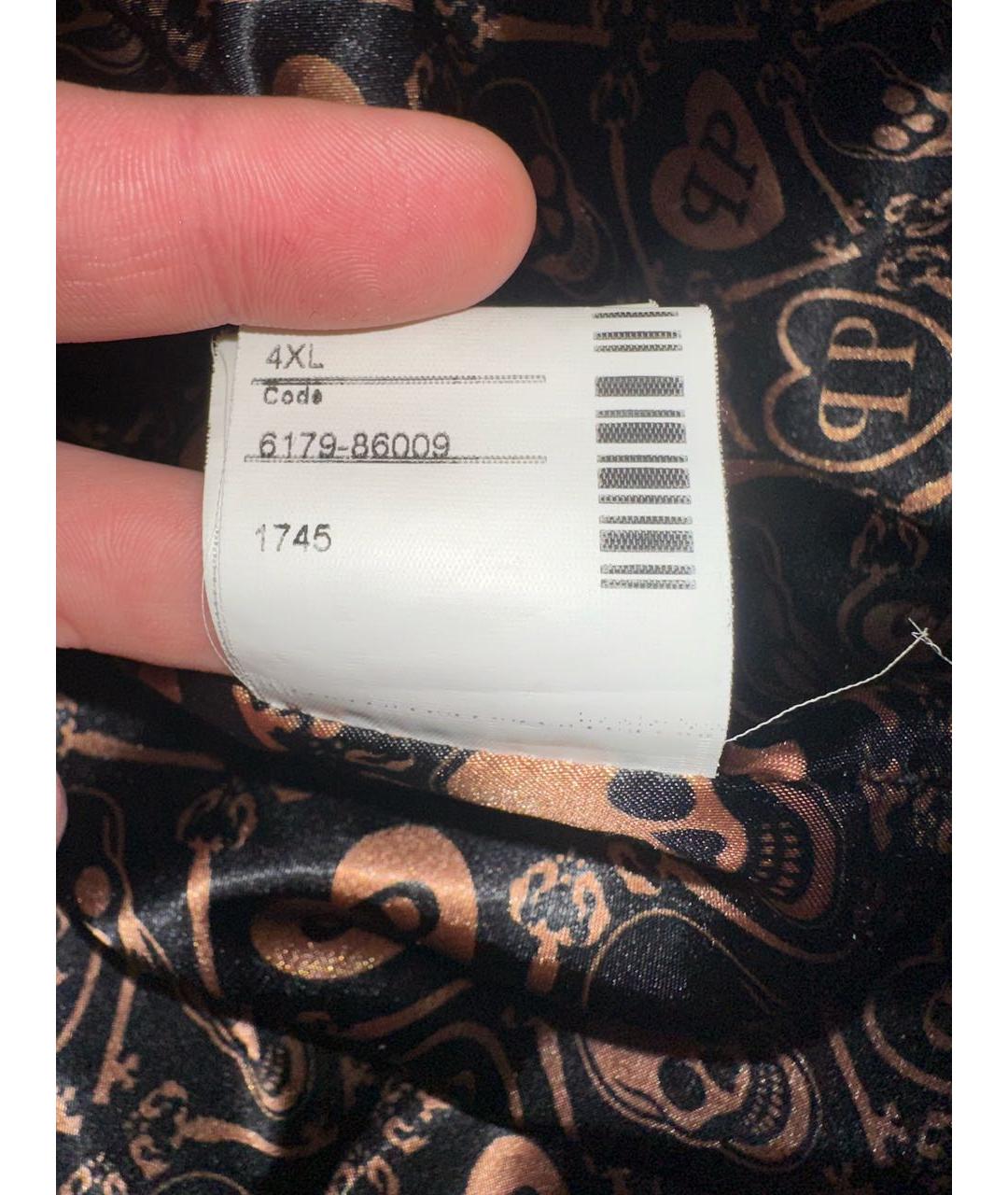 PHILIPP PLEIN Коричневая кожаная куртка, фото 8