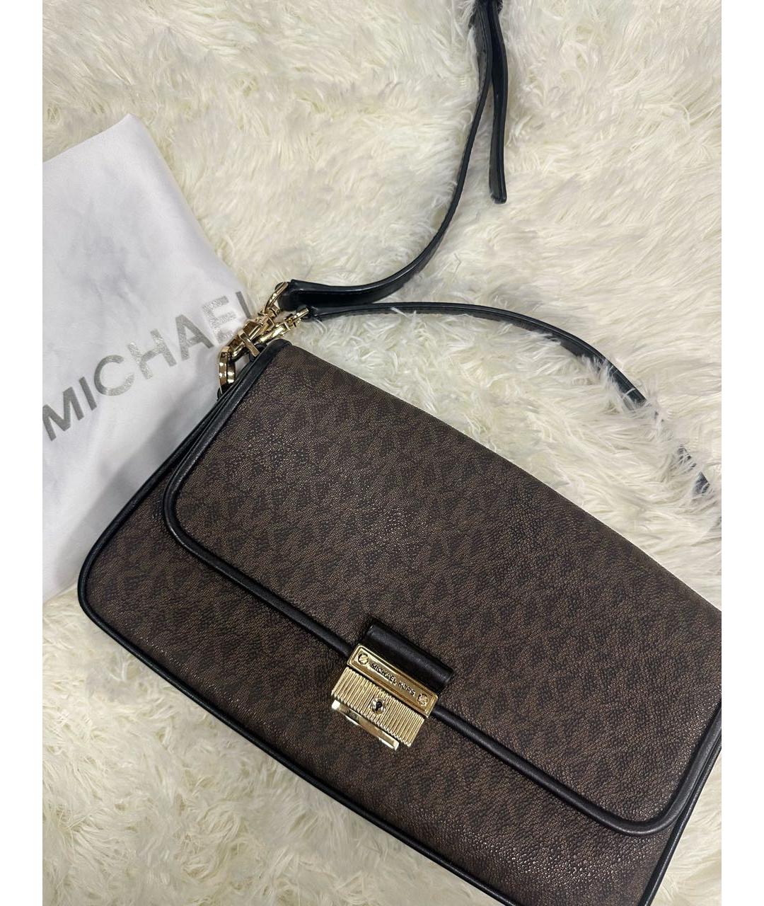 MICHAEL KORS Коричневая кожаная сумка через плечо, фото 2