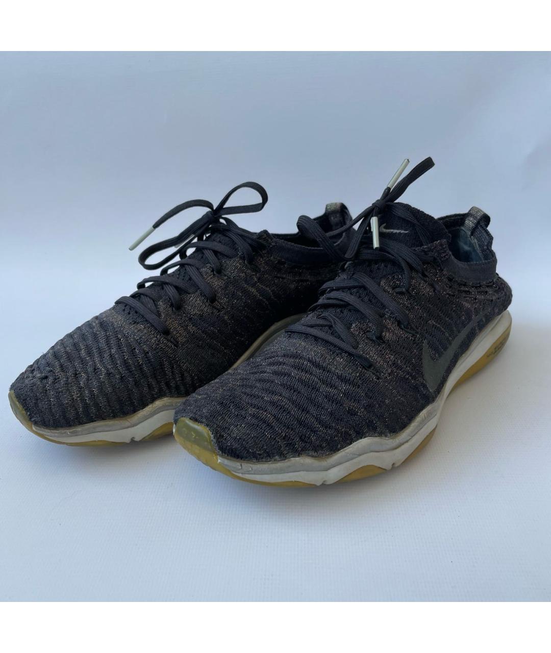 NIKE Темно-синие текстильные кеды, фото 5