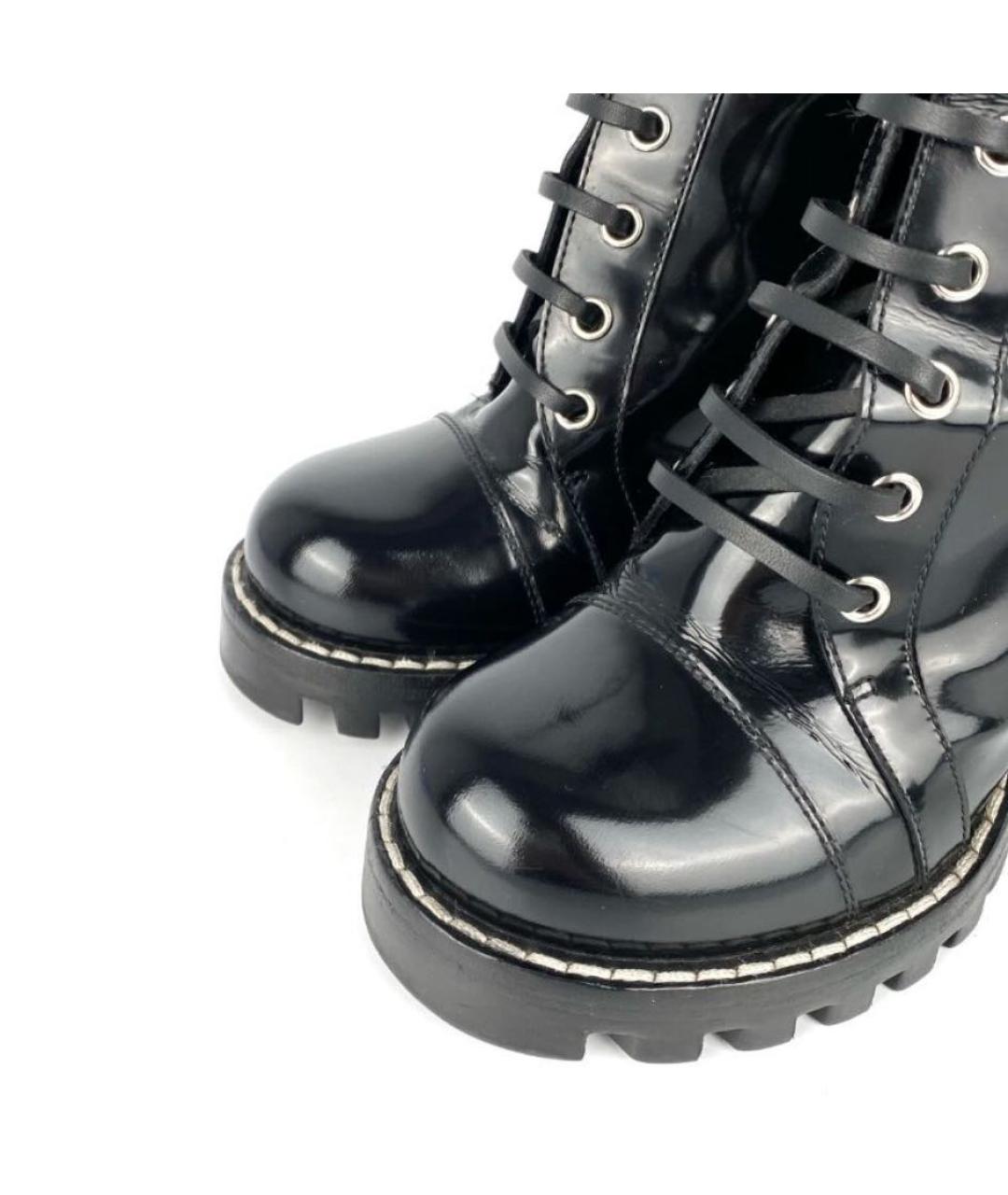 LOUIS VUITTON Черные кожаные ботильоны, фото 4