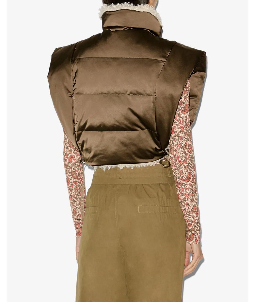 ISABEL MARANT Хаки полиэстеровый жилет, фото 4