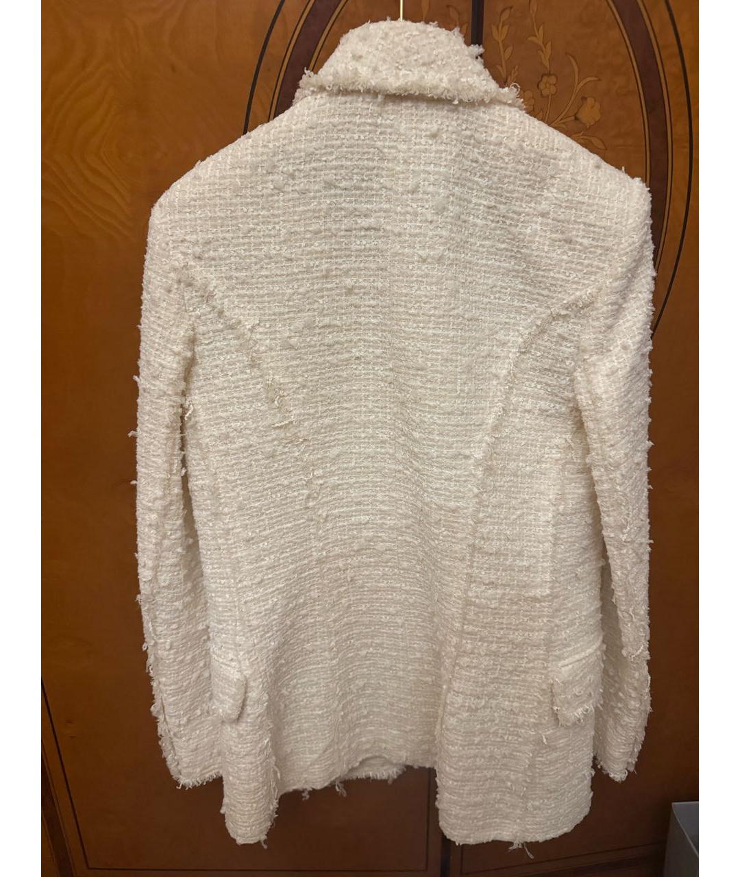 BALMAIN Белый твидовый жакет/пиджак, фото 2