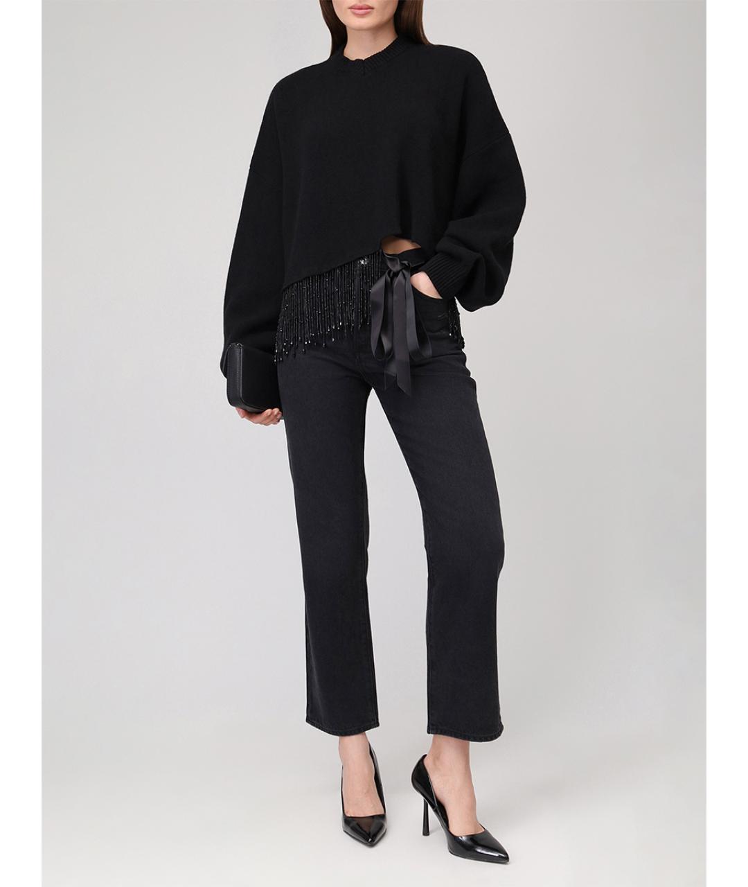 ALBERTA FERRETTI Черный шерстяной джемпер / свитер, фото 2