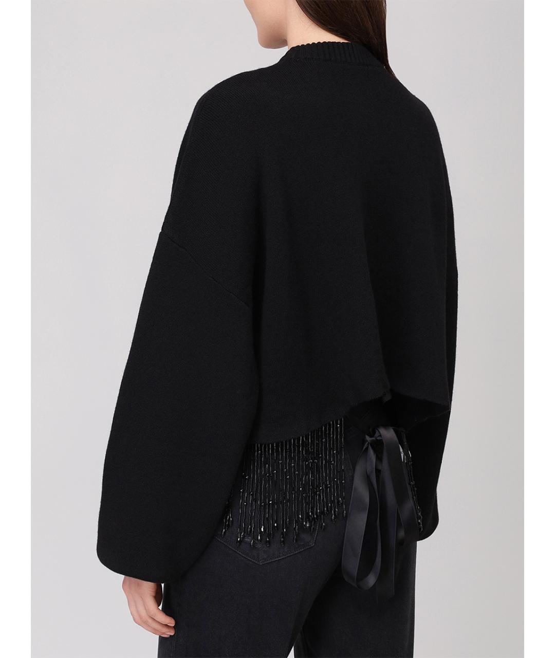 ALBERTA FERRETTI Черный шерстяной джемпер / свитер, фото 3