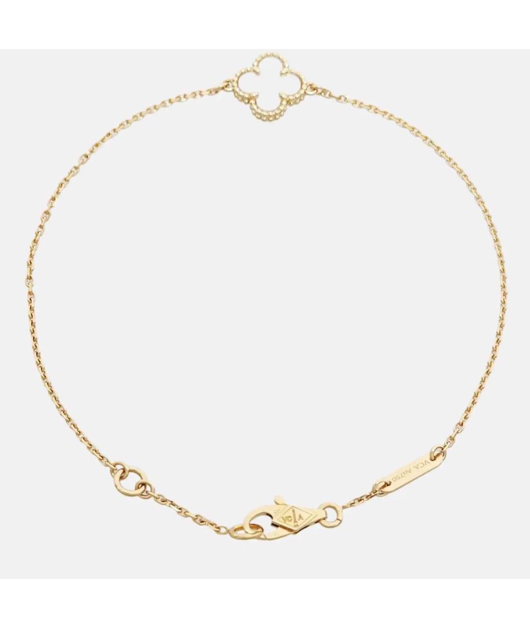 VAN CLEEF & ARPELS Белый браслет из желтого золота, фото 2