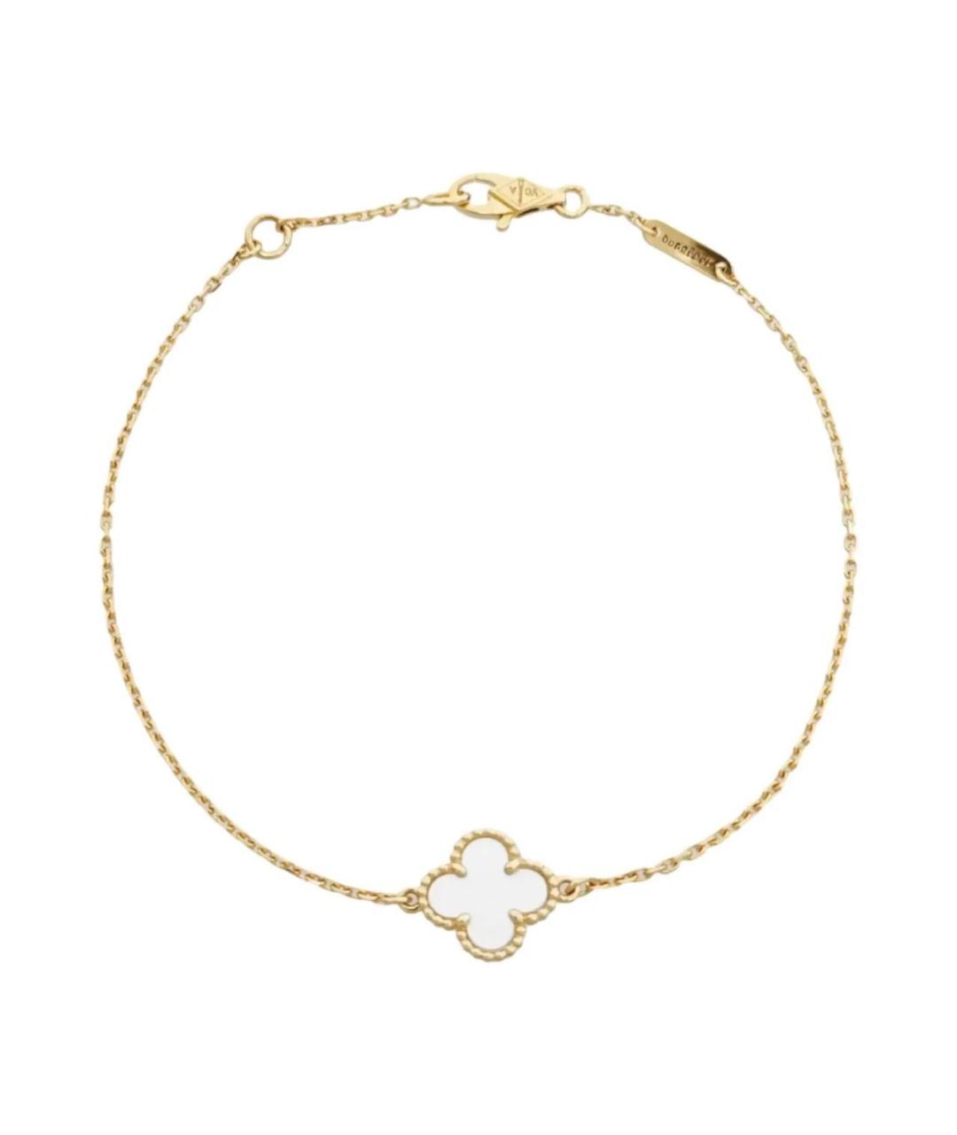 VAN CLEEF & ARPELS Белый браслет из желтого золота, фото 1