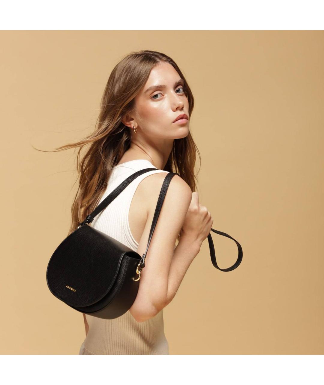 COCCINELLE Черная кожаная сумка через плечо, фото 4