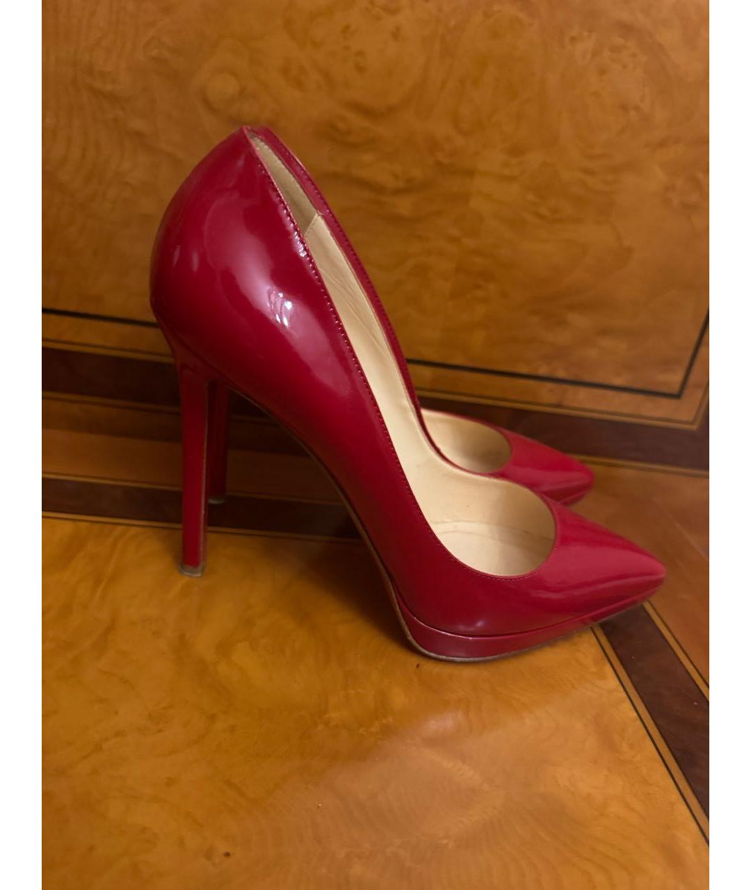 CHRISTIAN LOUBOUTIN Красные туфли из лакированной кожи, фото 4