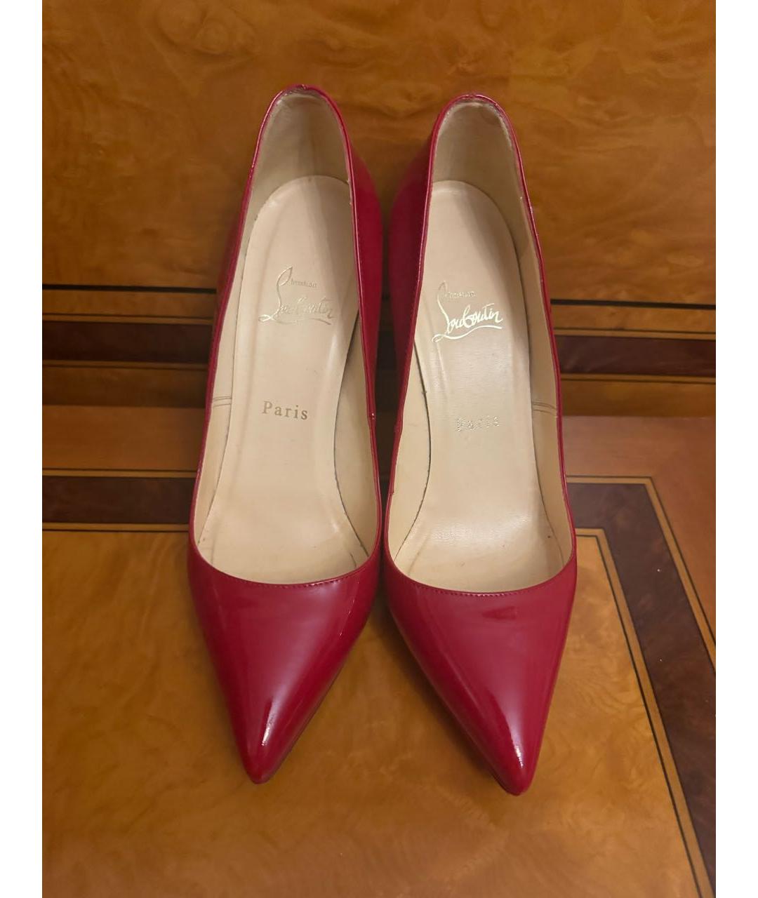 CHRISTIAN LOUBOUTIN Красные туфли из лакированной кожи, фото 2