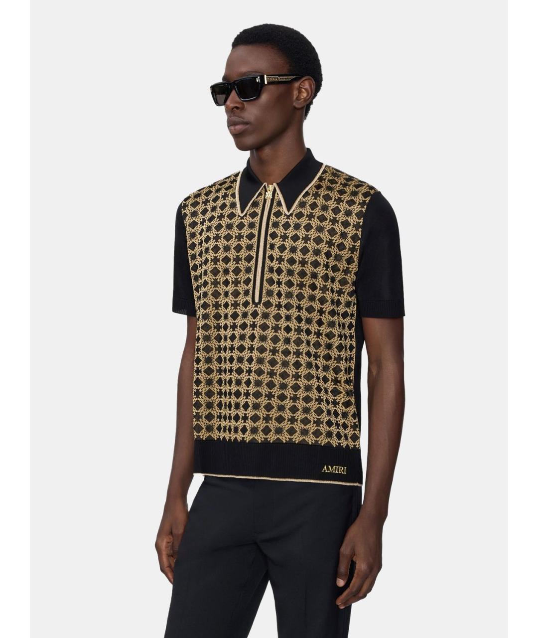 AMIRI Мульти вискозное поло с коротким рукавом, фото 3