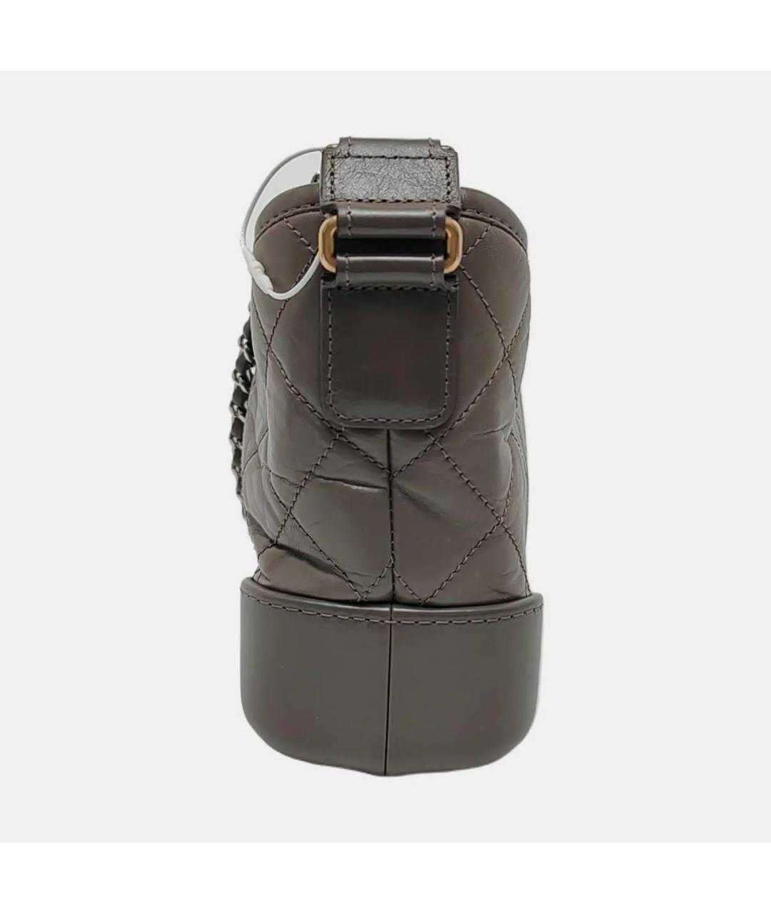 CHANEL Коричневая кожаная сумка через плечо, фото 2