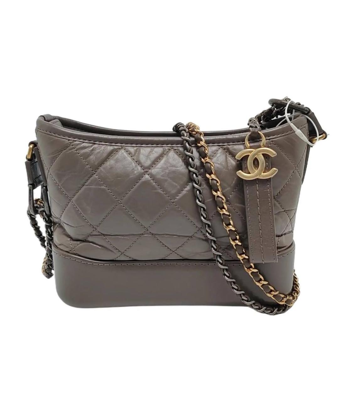 CHANEL Коричневая кожаная сумка через плечо, фото 9