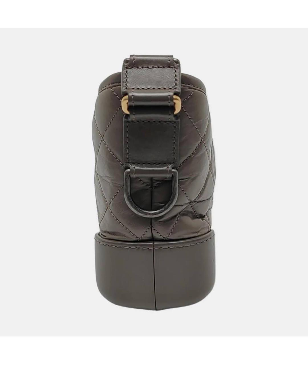 CHANEL Коричневая кожаная сумка через плечо, фото 3