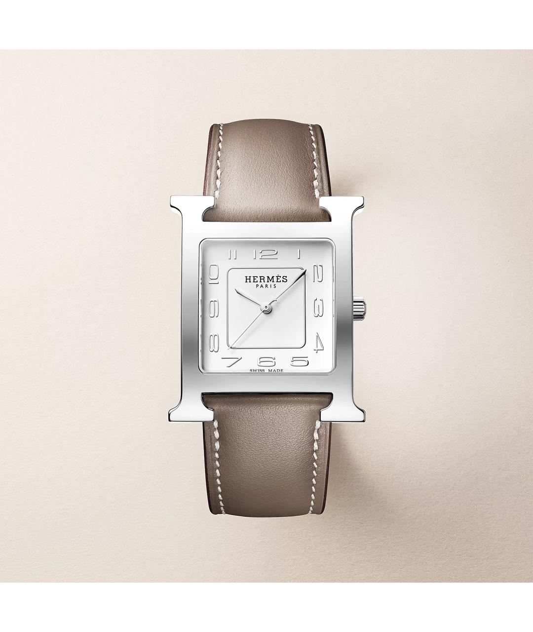 HERMES Серые стальные часы, фото 3