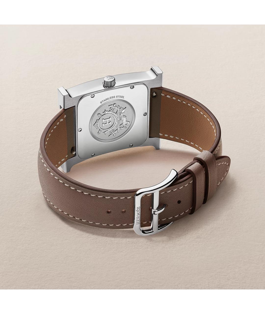 HERMES Серые стальные часы, фото 2