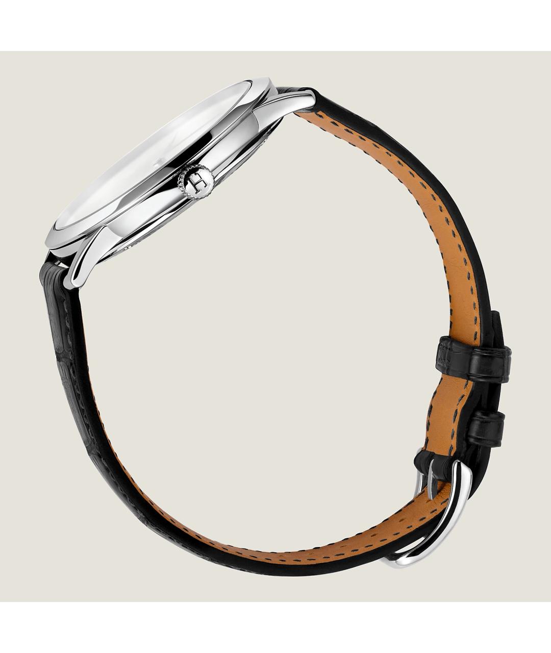 HERMES Серые стальные часы, фото 5