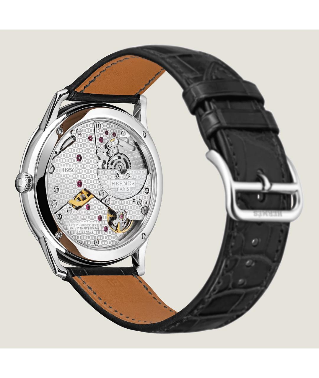 HERMES Серые стальные часы, фото 3