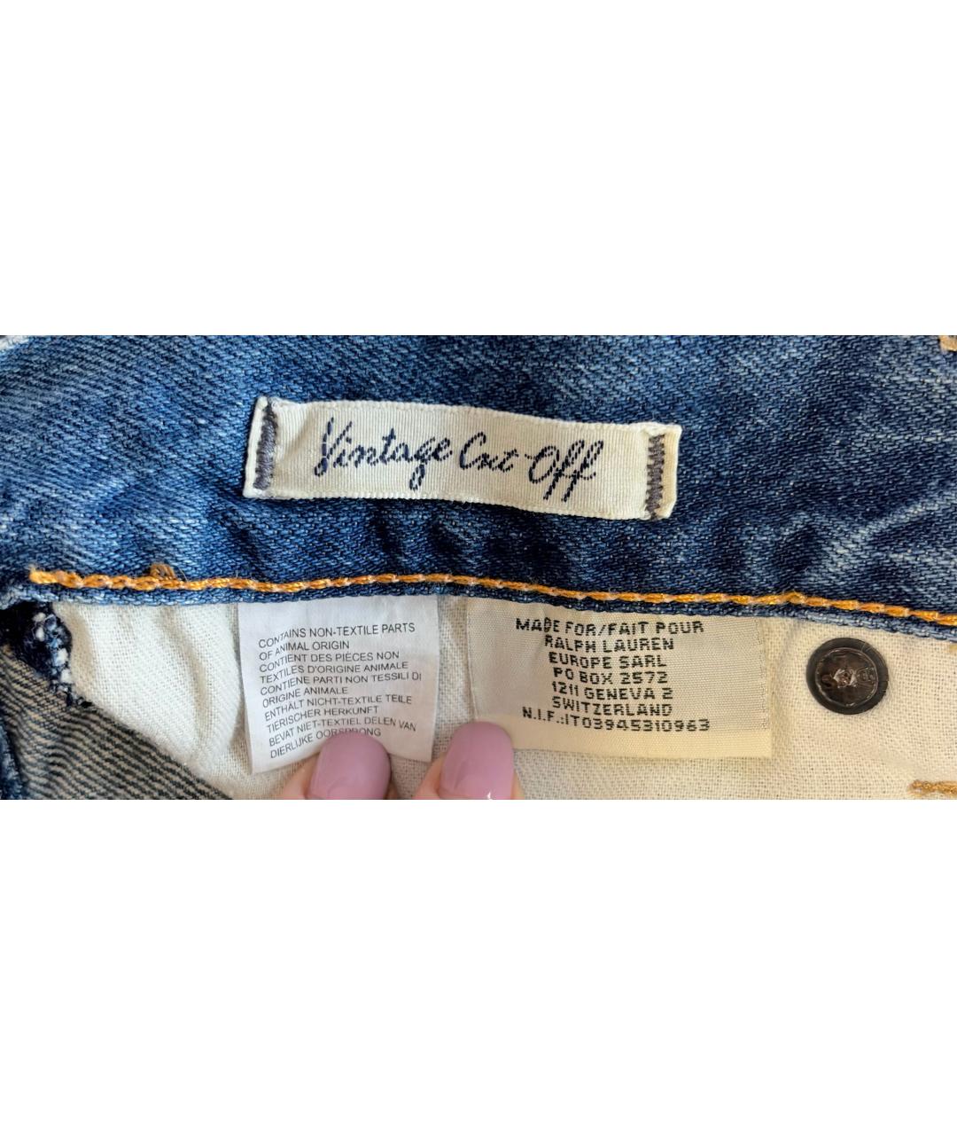 RALPH LAUREN Голубые хлопковые шорты, фото 5