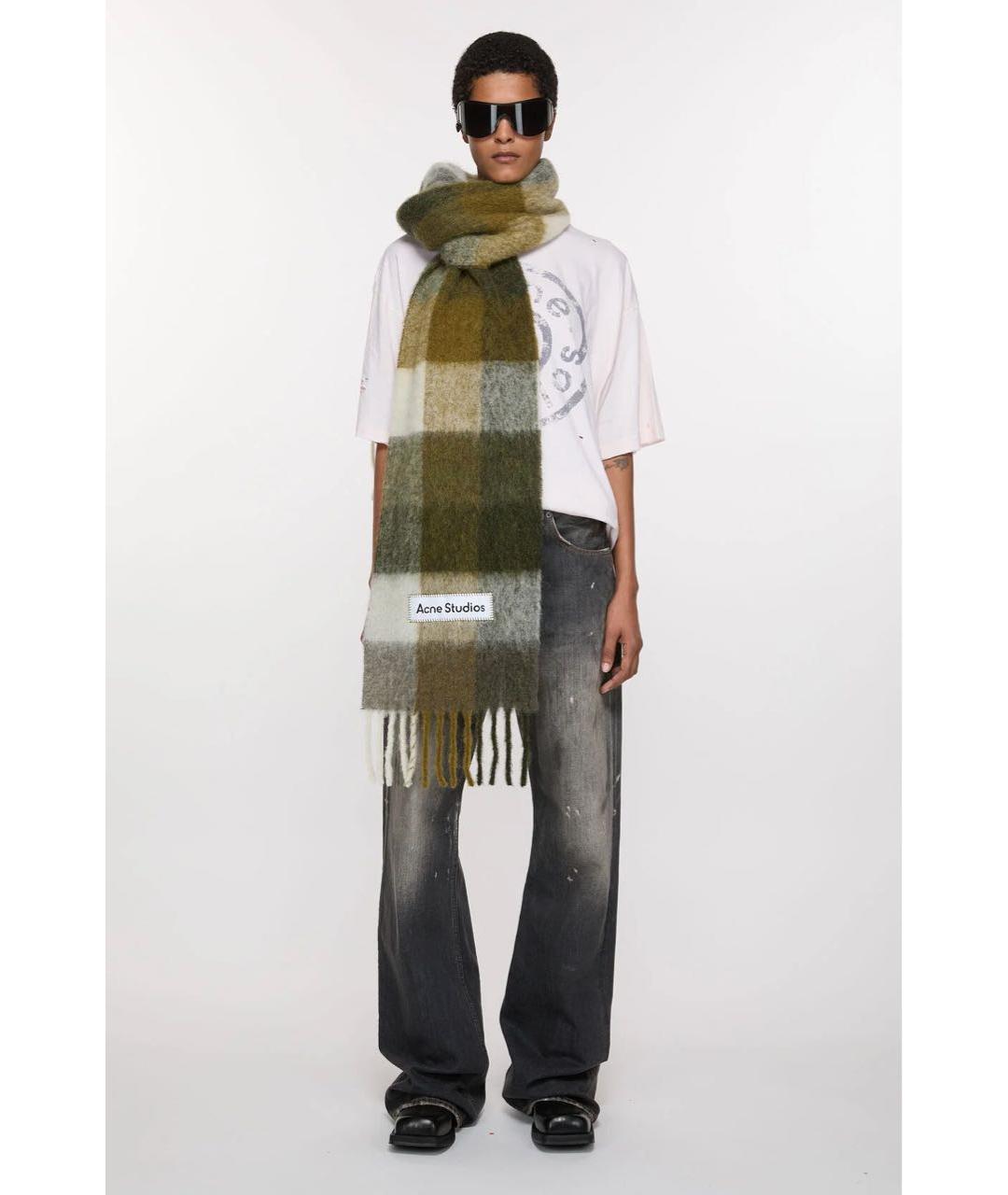 ACNE STUDIOS Мульти шерстяной шарф, фото 2